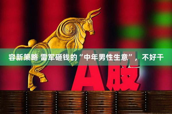 容新策略 雷军砸钱的“中年男性生意”，不好干